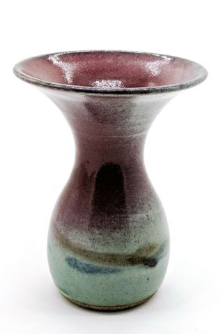 Vintage Iona Studio Pottery Art Ceramic Vase Scotland 4 - 1/4 Inch