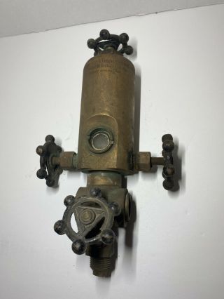 Antique Detroit Steam Engine Lubricator Oiler Hit Miss Brass Tractor Traction