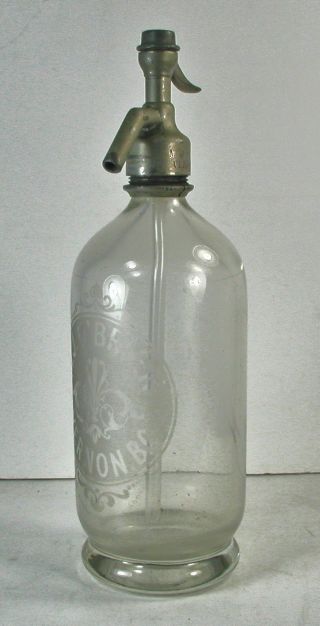 Vintage Antique Seltzer Bottle M.  J.  O 