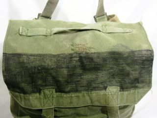 Vintage US Military Army Heavy Duty Green Canvas Messenger Bag - Metal Buckles 3