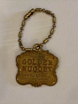 Golden Nugget Downtown Las Vegas Vintage Key Chain Gambling Hall Stocking Stuff