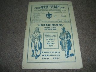 Vintage 1948 Lancashire Cup Semi Final Warrington V Oldham 28th September 1948