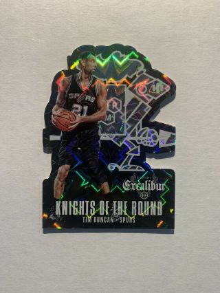 Tim Duncan 2014 - 15 Panini Excalibur Knights Of The Round Die - Cuts 16 Spurs Sp