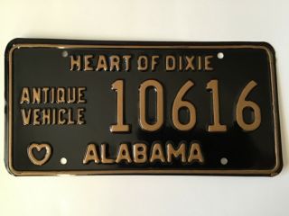 1975 Alabama Antique Vehicle License Plate Tag