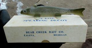 Vintage Ice King Bear Creek Small Sucker Fish Decoy
