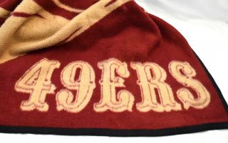 Vintage Biederlack San Francisco 49ers Nfl Reversible Throw Blanket 56 X 80 Usa