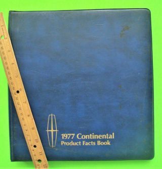 1977 Lincoln Mk V & Continental Dealer Album Facts Book 126 - Pgs Orig 