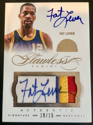 12/13 Flawless 8 Fat Lever Autograph Twice 5 Color Jumbo Patch 10/15 Nuggets