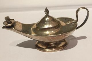 Antique Sterling Silver Genie Lamp Table Lighter