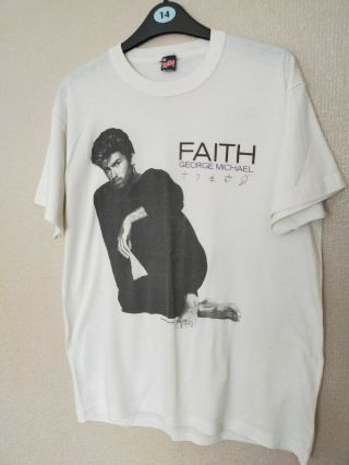 George Michael Wham Official Faith Tour Vintage Unisex T Shirt Xl/s14 Rare