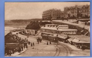 1912c Tram King Edward Road Douglas Iom Isle Of Man Tuck Vintage Postcard