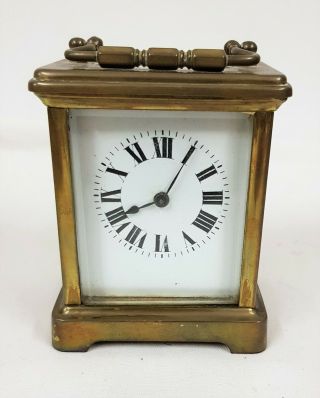Vintage Harrods Ltd Small French Brass Carriage Clock