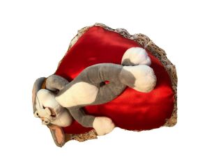 Vintage Warner Bros Looney Tunes Bugs Bunny plush 1990s Heart Pillow Valentine 3