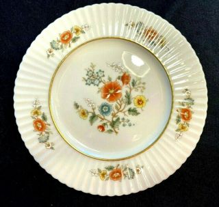 Set Of 4 Vintage Lenox Temple Blossom Porcelain Salad/luncheon Plates 8 1/2 "