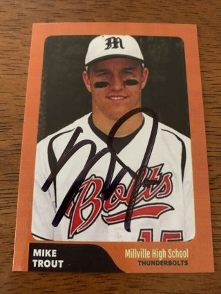 Mike Trout Hand Signed/autographed High School Baseball Card -