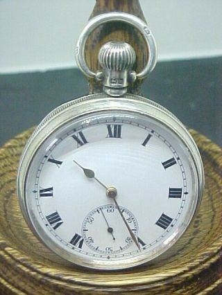 Antique Limit Victorian Solid Silver Pocket Watch 1924 Birmingham