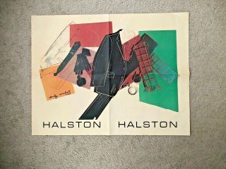 Changed Lithograph Vintage 1980’s Andy Warhol For Halston Pop Art Poster