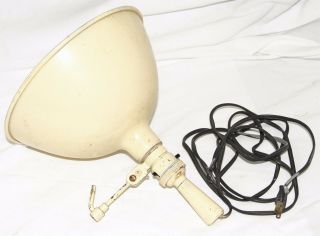 Vintage Victor 10 " Studio Hot Light Reflector W/ Switch,  Wood Handle Stand Mount