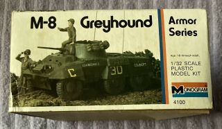 1976 Vintage Monogram 1/32 M - 8 Greyhound Armored Car 4100