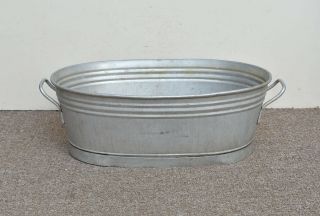 Vintage Old Metal Aluminium Bath Washing Tub Bowl 68 Cm Dog Wash Postage