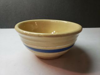 Vintage Watt Pottery Blue White Stripe Mixing Bowl Smallest Size