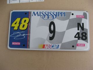 Mississippi Mi Graphic License Plate Nascar 48 Jimmie Johnson 9