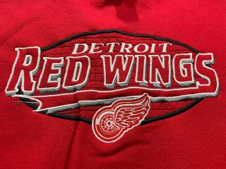 Nhl Detroit Red Wings Vintage Sweatshirt Logo Athletic Crew Neck Xxl Embriodered