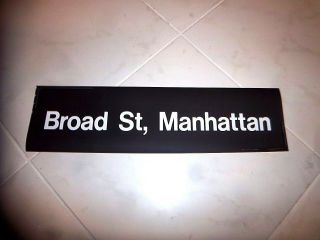 R32 Ny Nyc Subway Roll Sign Broad Wall Street Small Manhattan Financial District