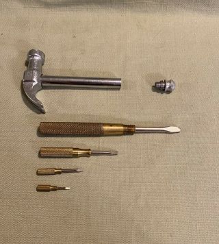 Vintage Gam Mfg Co Hammer Nesting Screwdriver Lancaster Pa.  Brass 5 In 1 Tool
