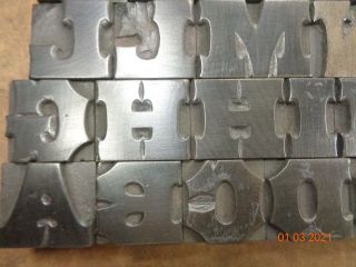 Printing Letterpress Printer Block Antique Wood Alphabet Tuscan Unmarked 3