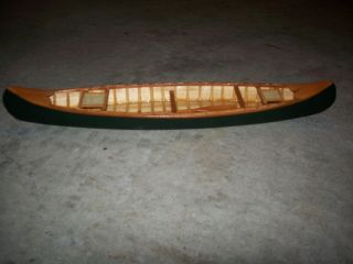 Vintage 1970’s Handcrafted Wooden Model Canoe
