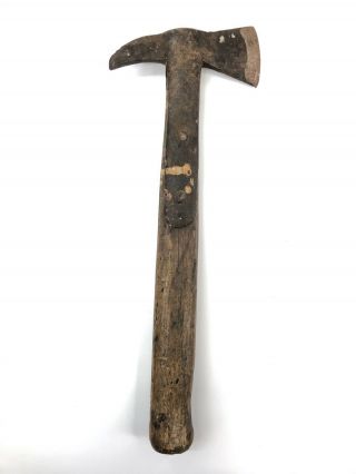 Antique Tomahawk Hatchet Axe Hand Forged Wood Handle