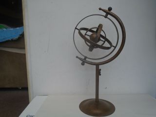 Stylish Antique Metal Armillary Sphere Attic Find Unusual Display Piece