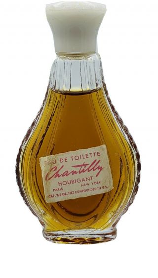 Vintage Houbigant Chantilly Eau De Toiilette Fragrance Perfume 3/5 Oz.  9 - 0 Full