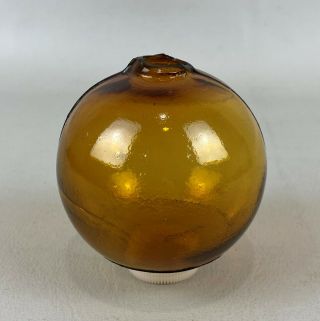 Antique Amber 3 Piece Blown Glass Target Ball