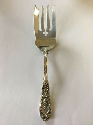 Medium Cold Meat Serving Fork In Richelieu By International Silver 8 3/4in