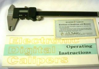 Vintage Scherr Tumico Electronic Digital Calipers Nos