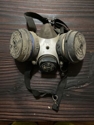 Vintage Msa Half - Mask Binks Respirator Facepiece Mine Safety