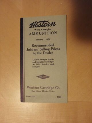 Vintage 1928 Western Cartridge Co Ammunition Advertising Broacher