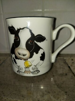 Vintage Arthur Wood England Comic Plump Cow Mug Front Back Cow - Fre