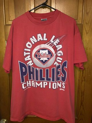 Vintage 1993 Philadelphia Phillies National League Champions Shirt Xl Artex Usa