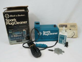 Vintage In Factory Box Black & Decker 9514 Spark Plug Cleaner 12 Volt