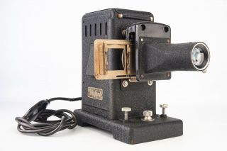 Antique Liesgang Diafant 35mm Slide Projector With Lens Holder & Bulb V12
