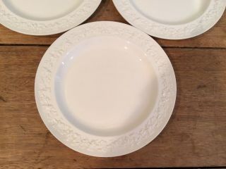 Vintage Wedgwood England Cream on Cream Queensware Set Of 3 Salad Plates 8 1/4” 3