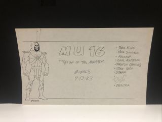 Vintage He - Man Masters Of Universe Production Model Art Motu Mu - 16 9