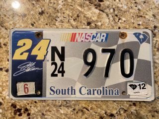 South Carolina Nascar License Plate Jeff Gordon 24