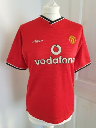 Vintage Manchester Utd Football Club Home Shirt 2000 - 02 Season 12 - 13 Years 152cm
