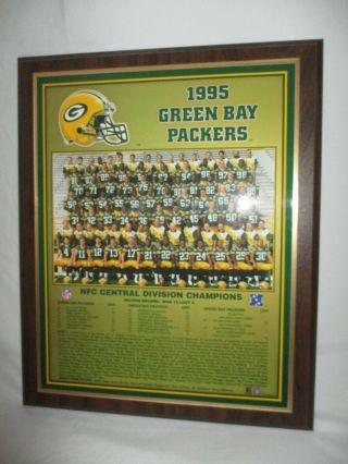 Vintage 1995 Nfl Green Bay Packers Nfc Central Division Champions Wall Plaque