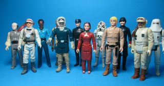 Star Wars 1980 - 82 Vintage Loose Figures Esb Luke Leia Han Yoda Fx - 7 Ig -