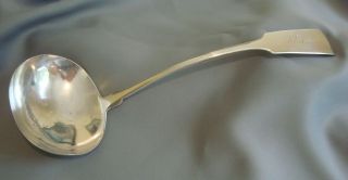 Reserved For Fx4 Antique Gale Wood & Hughes York Ny Coin Silver 13 " Ladle
